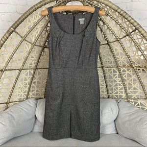 Ann Taylor Wool Blend Sleeveless Dress - Dark Grey